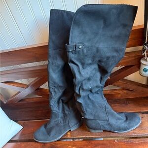 Sun + Stone Charcoal Over the Knee Boots